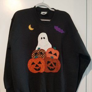 Lee Unisex L Unique Halloween Sweater w/ Hand-Sewn Design